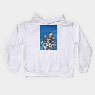 Retro Scooter, Classic Scooter, Scooterist, Scootering, Scooter Rider, Mod Art Kids Hoodie